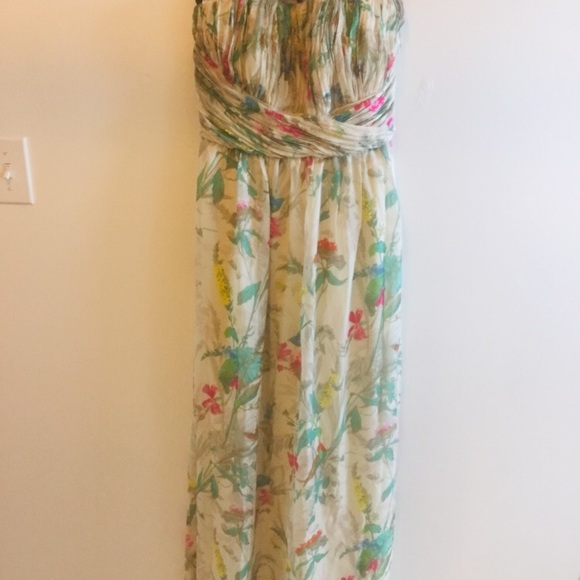 🎈NWT Ted Baker Strapless Printed Maxi Dress/Gown - Picture 7 of 8